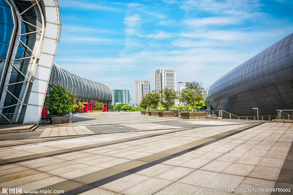 建筑广场背景