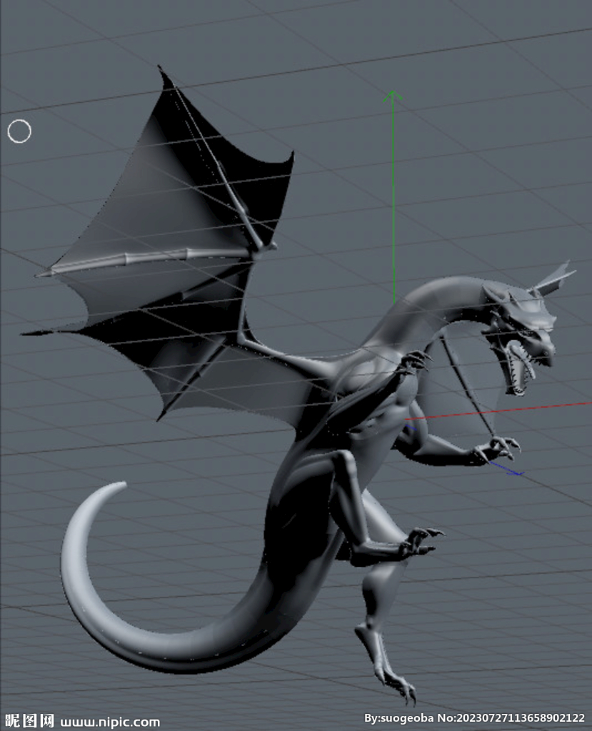 C4D模型 飞龙