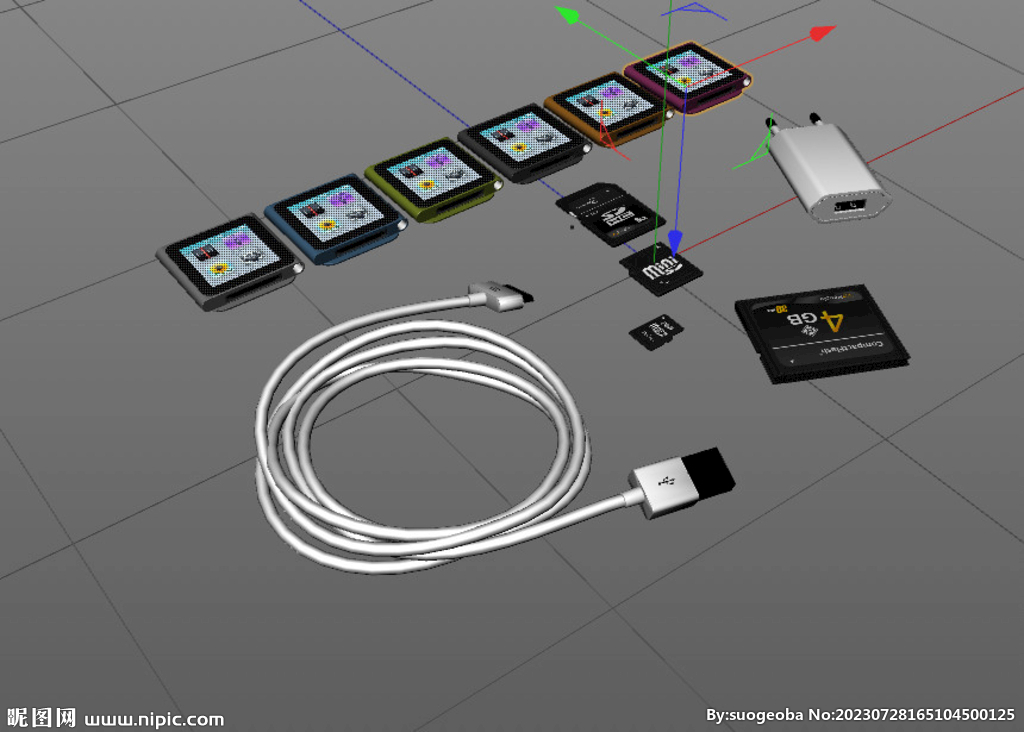 C4D模型 内存卡