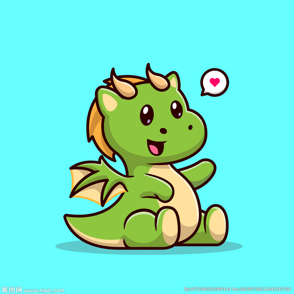 可爱卡通恐龙