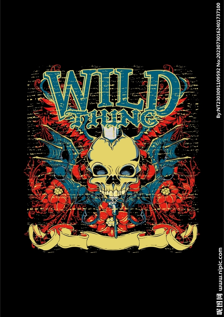 美式潮流斑驳裂纹做旧羚羊骷髅头