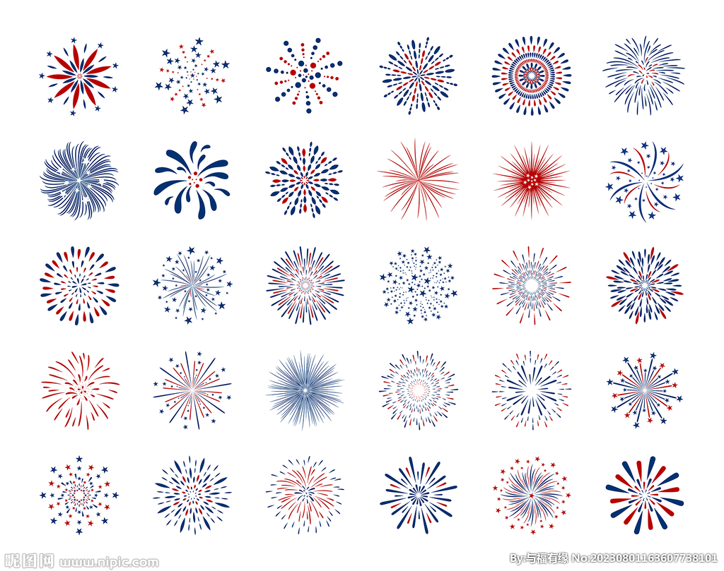 烟花矢量元素