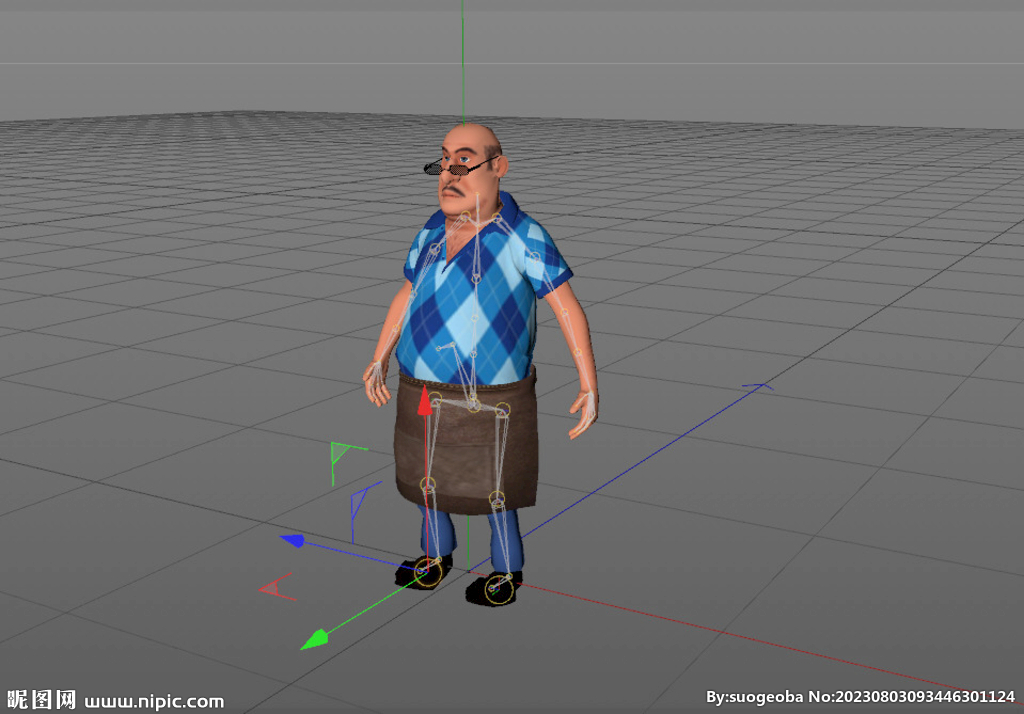 C4D模型 卡通人物  
