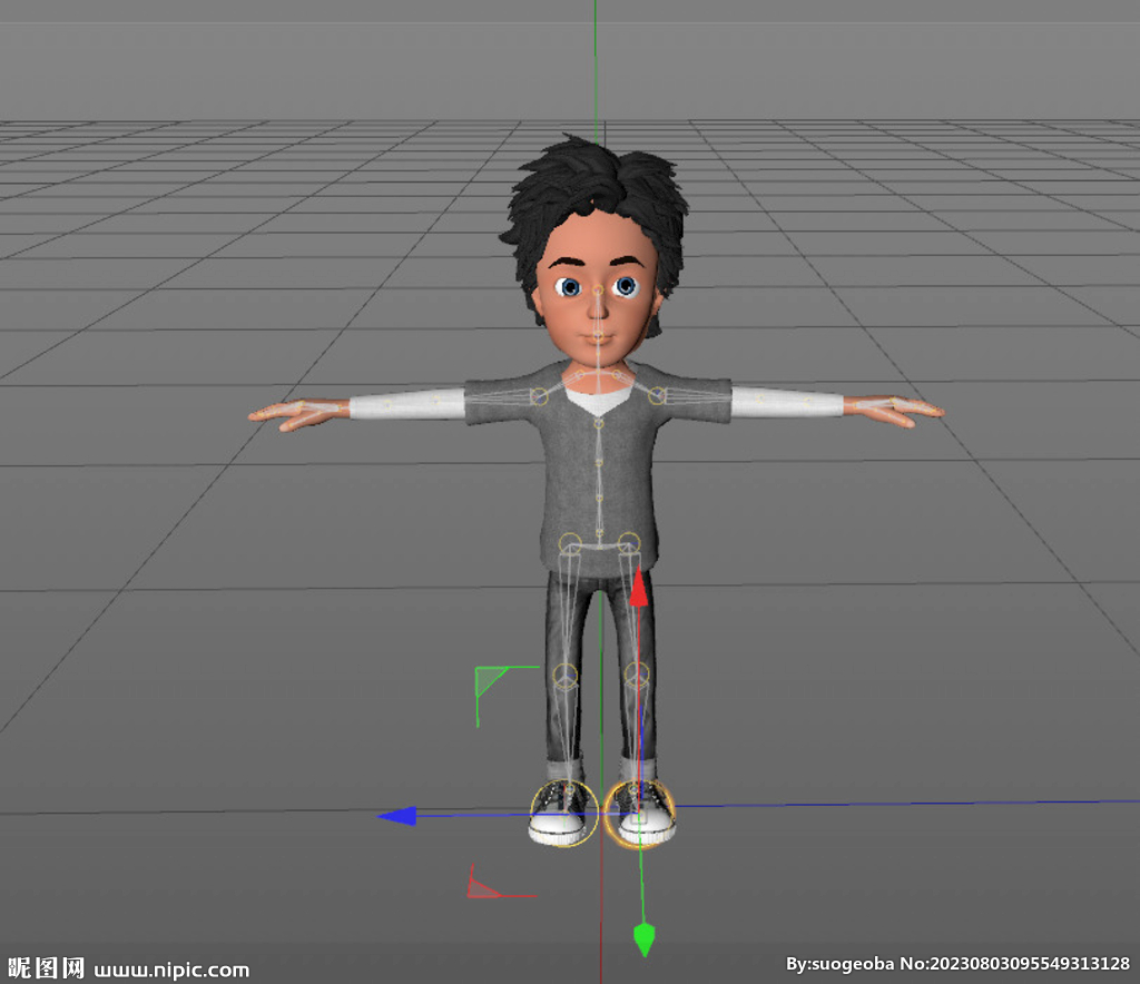  C4D模型 卡通人物  
