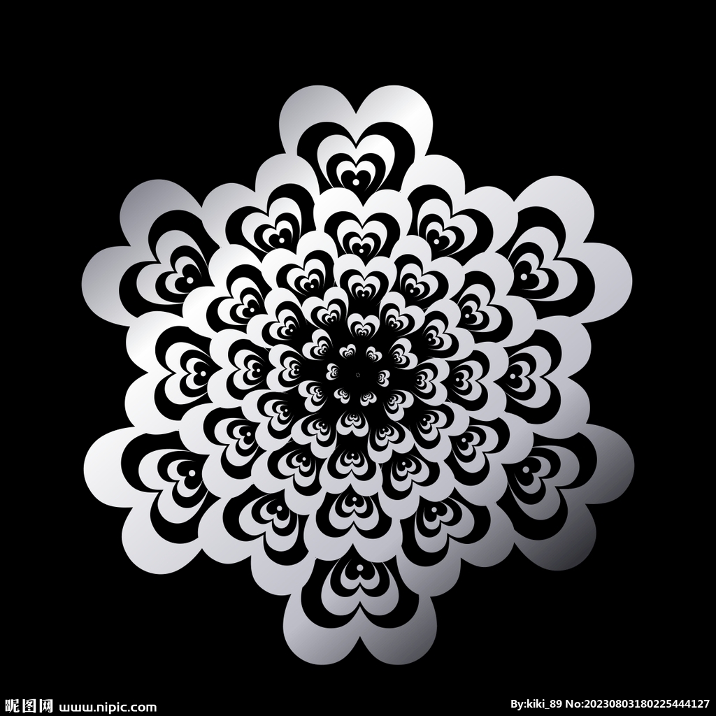 金属渐变花纹