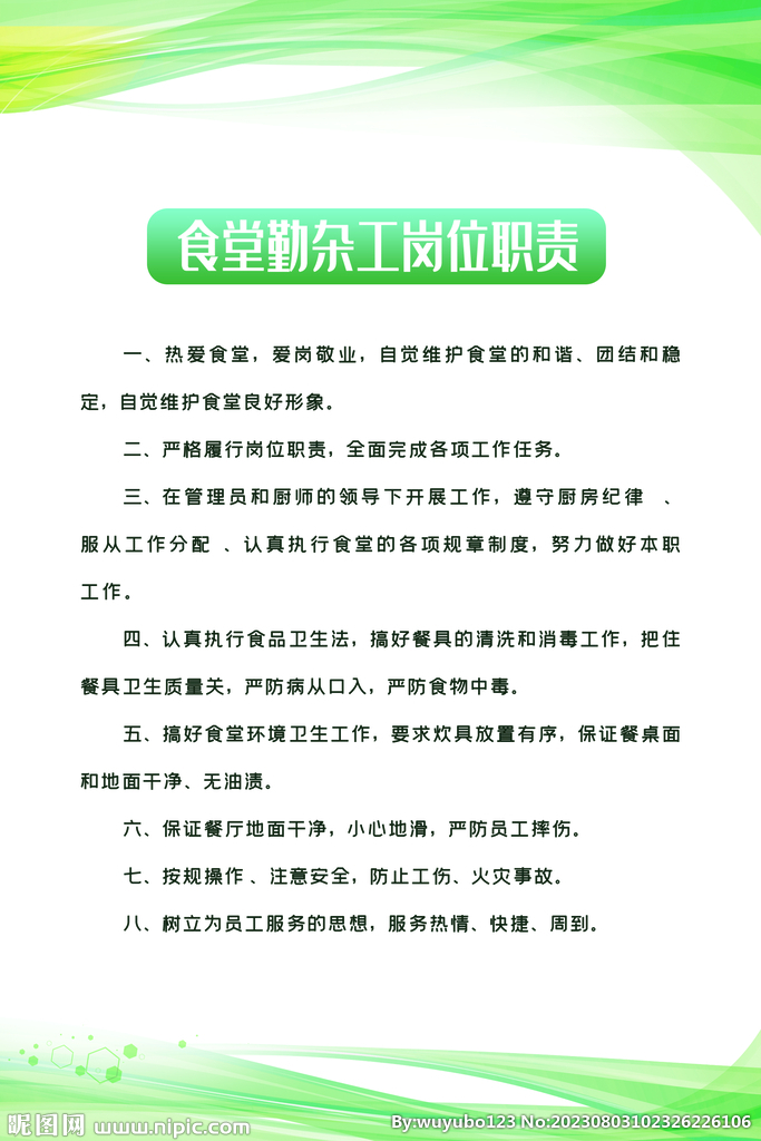 学校食堂制度海报