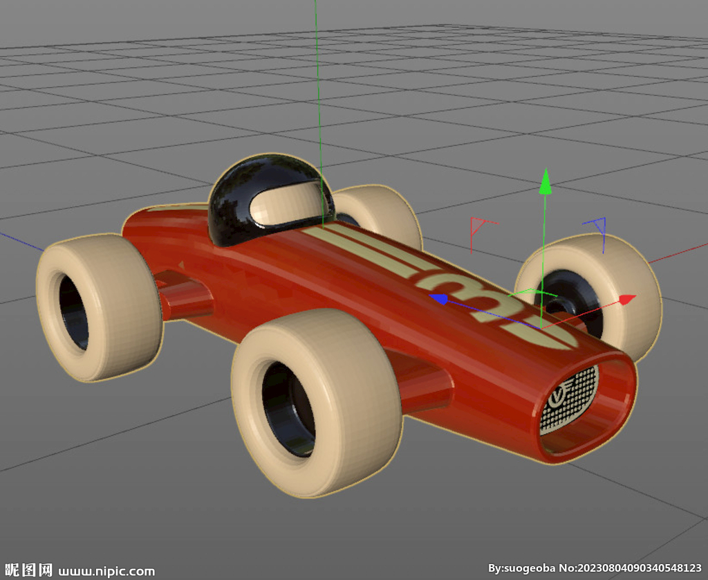  C4D模型 赛车 