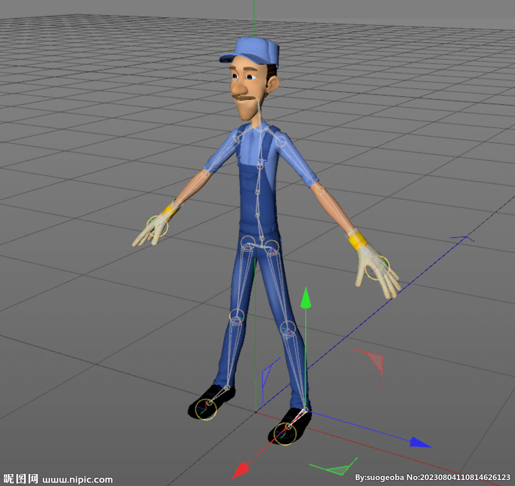 C4D模型 卡通人物  