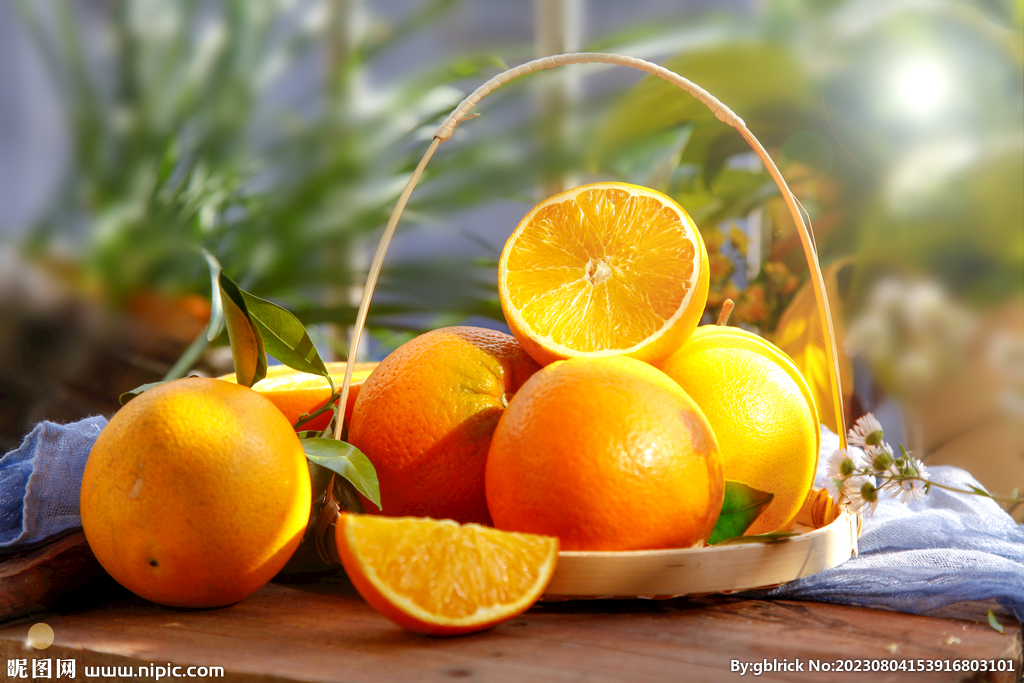 橙子 脐橙柑橘 橘子 绿色水果