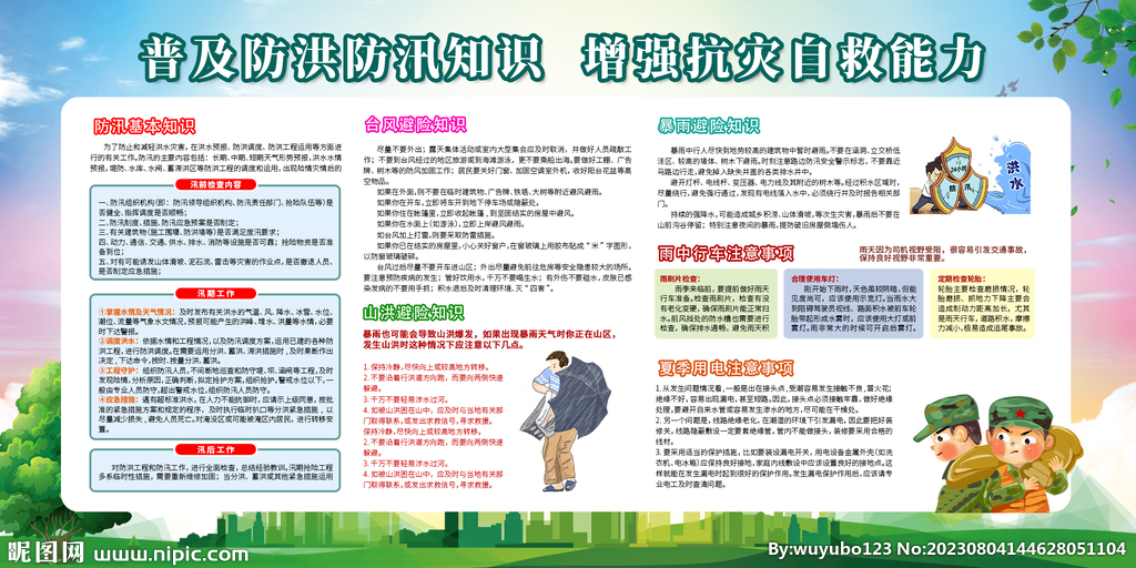 防台防汛展板
