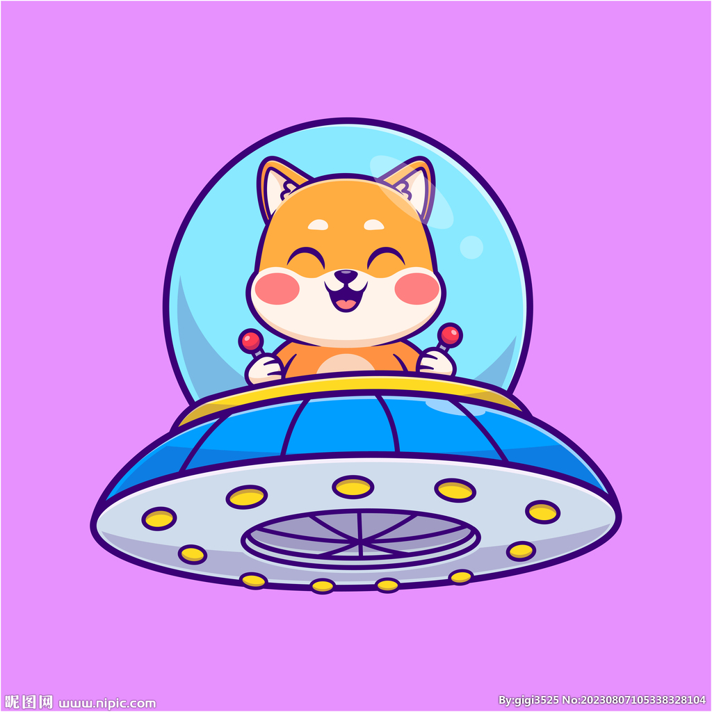 矢量卡通飞船