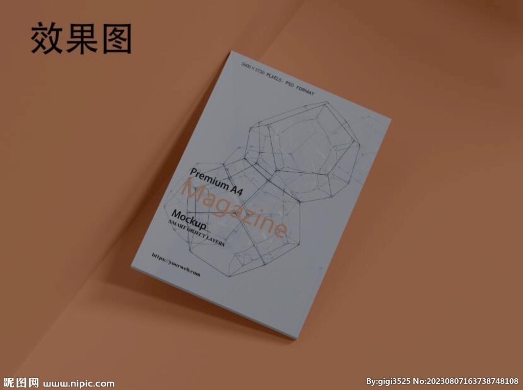 A4杂志封面样机