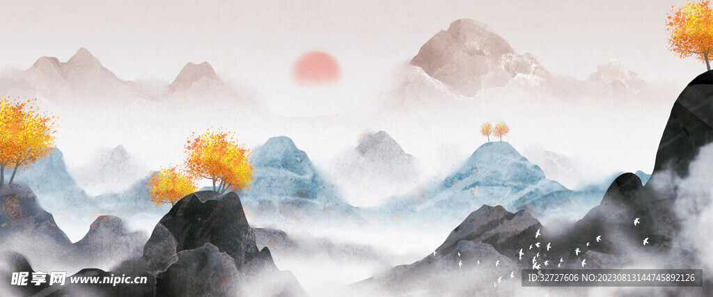水墨山水画