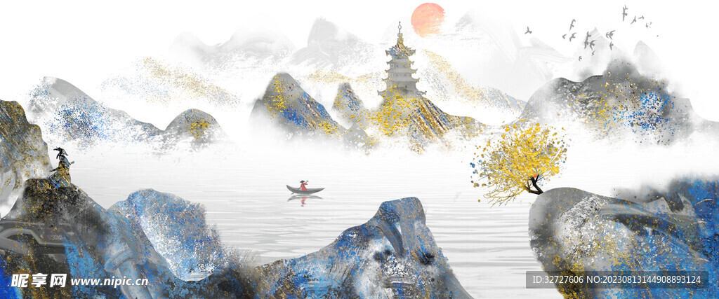 山水背景画