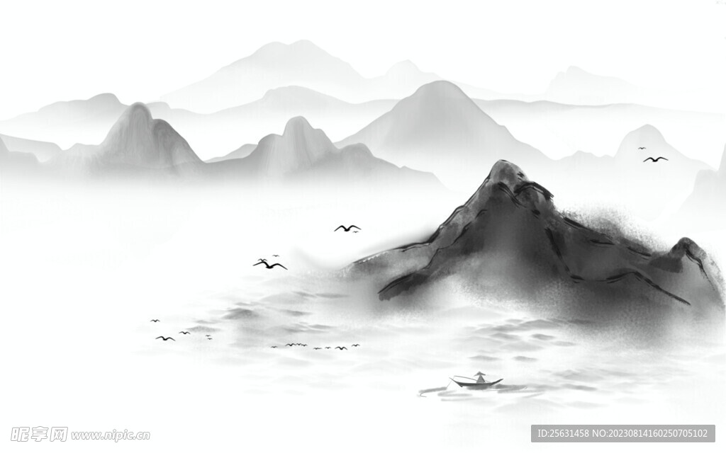 水墨山水背景