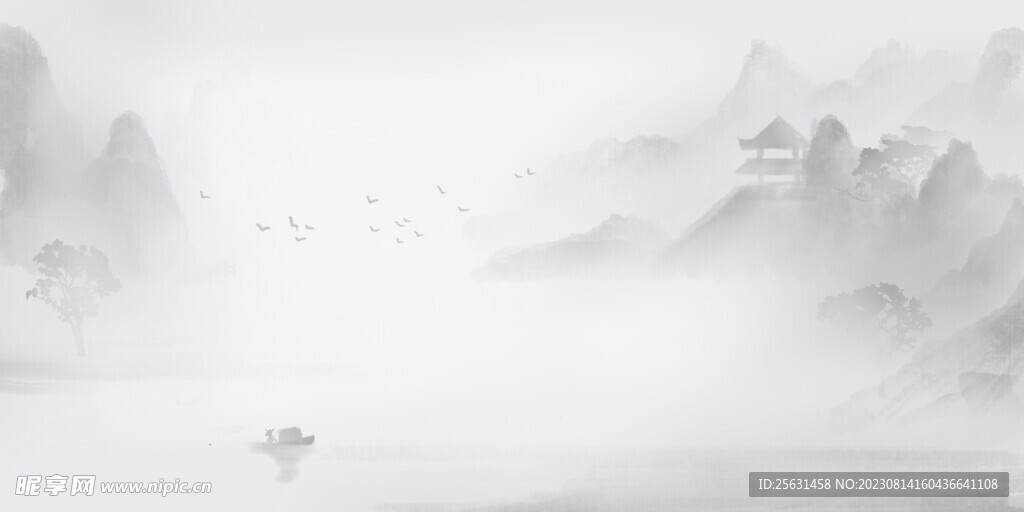 中国风山水背景