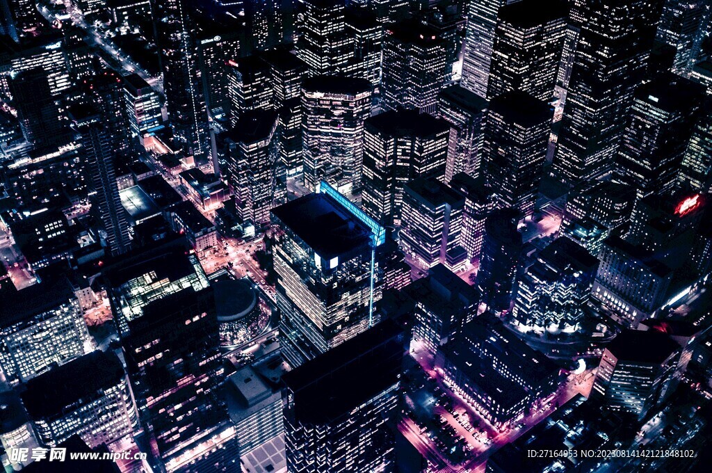 城市繁华的夜景