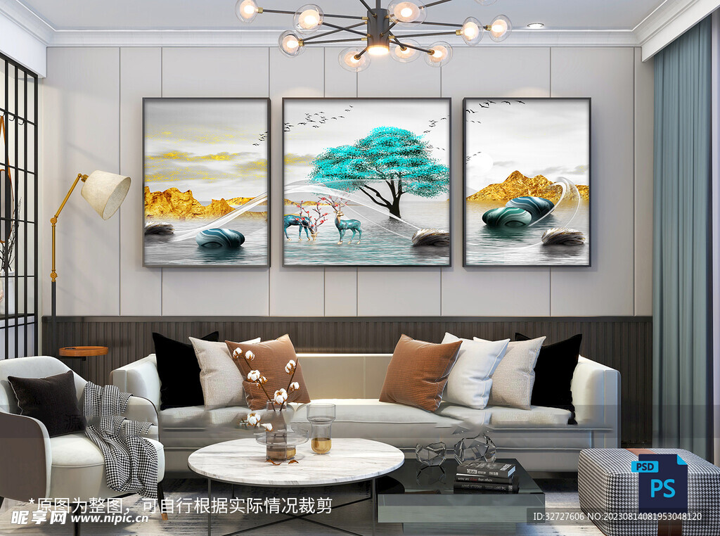 麋鹿装饰画