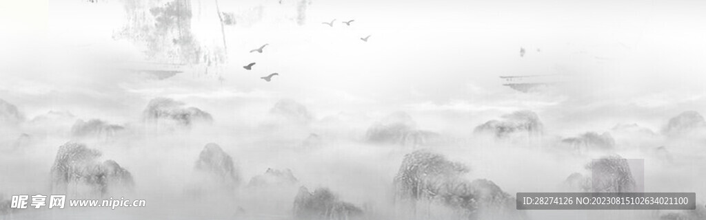 山水水墨背景