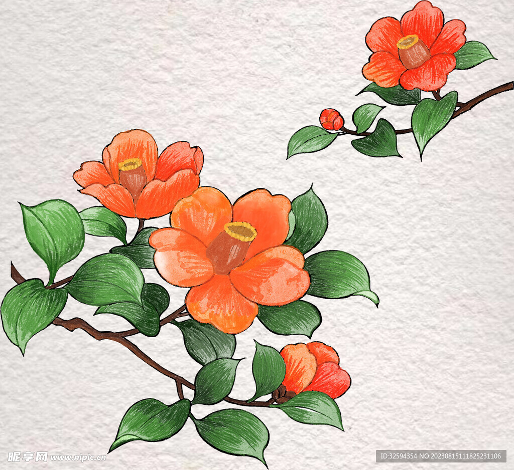 手绘花