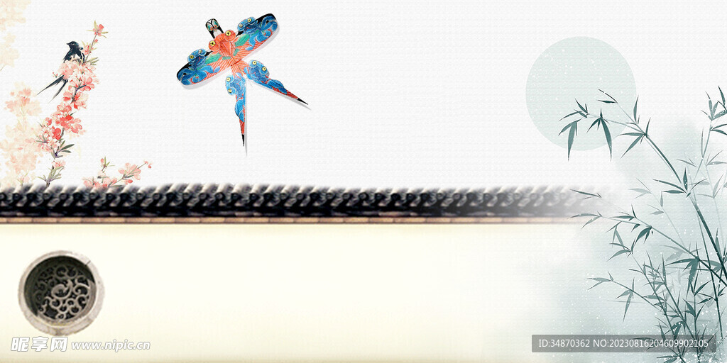 中国风山水背景