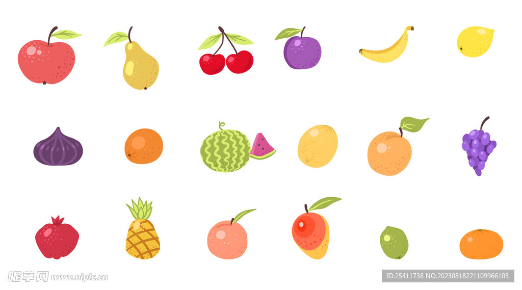 卡通水果大全
