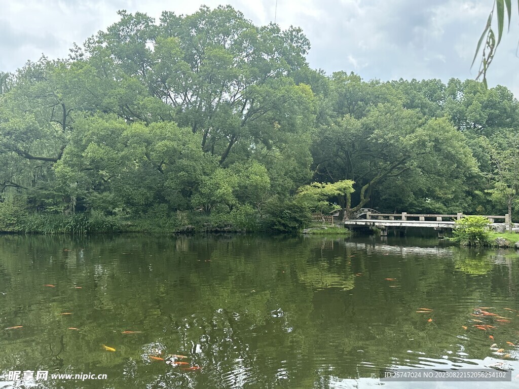 湖面小桥流水风景