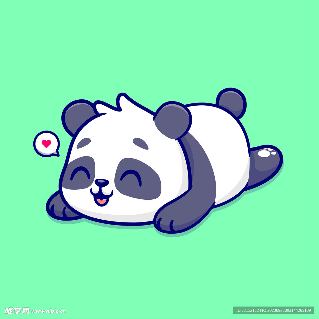 矢量卡通熊猫