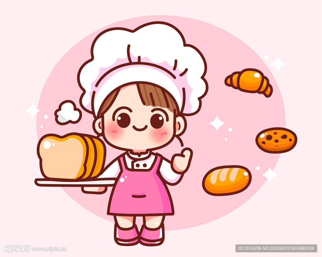 烘焙女孩图片