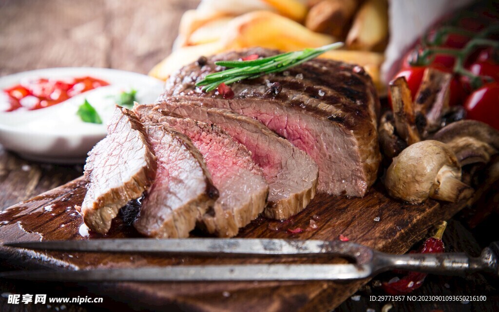 烤牛排图片