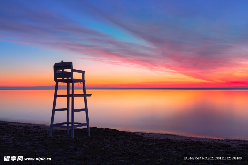 夕阳海景