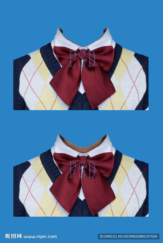 小女孩证件照衣服套装psd