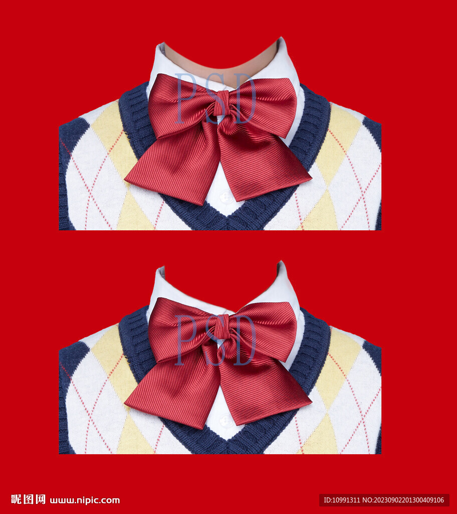 小女孩证件照衣服素材psd