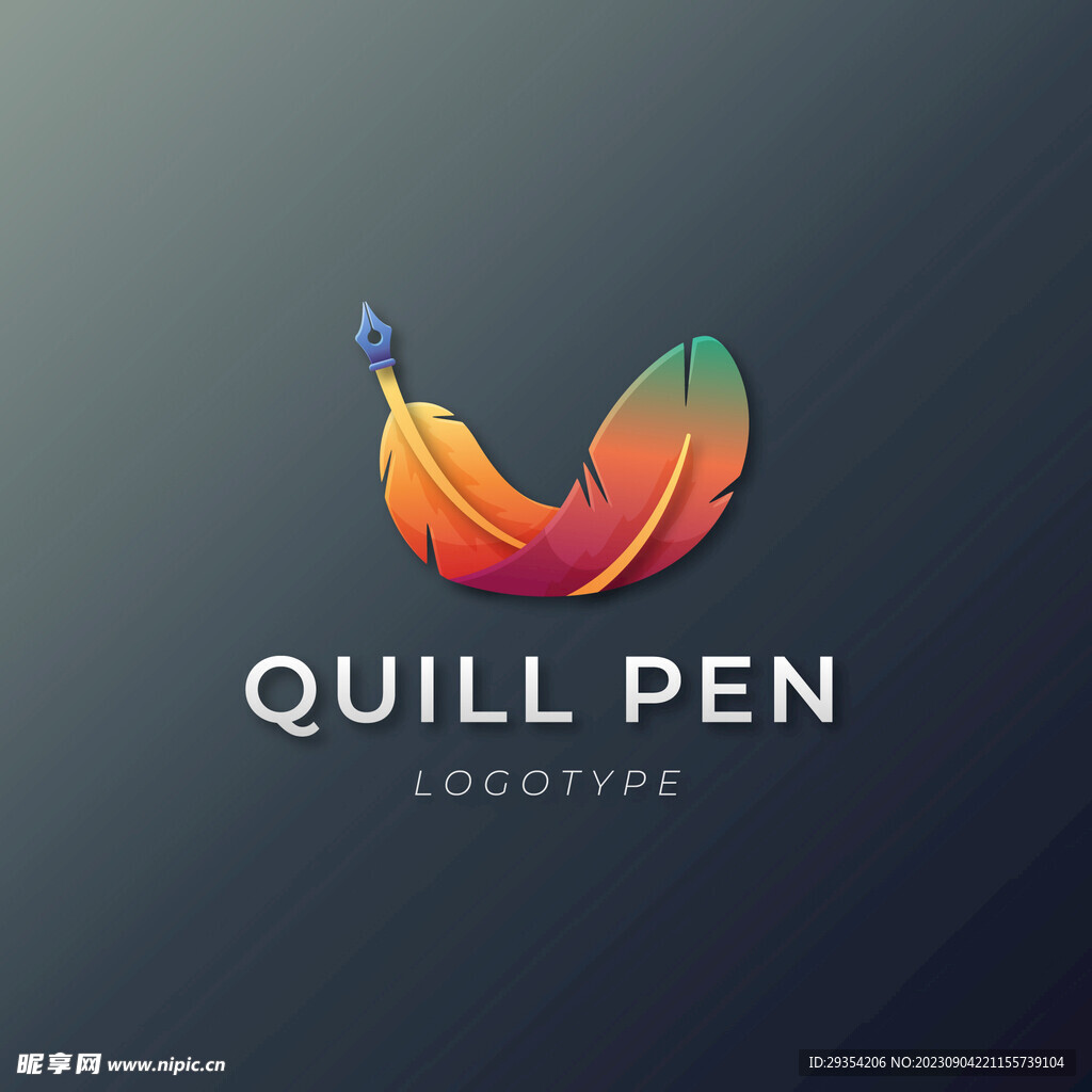 羽毛笔标志图片