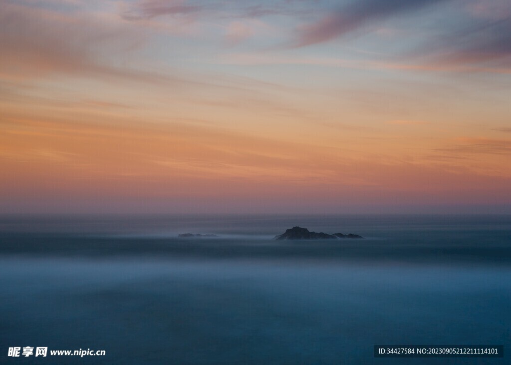 山水晚霞风景