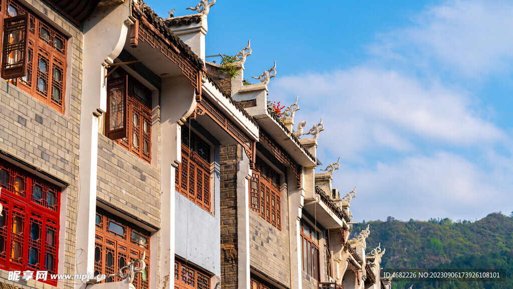 贵州镇远古镇街道建筑