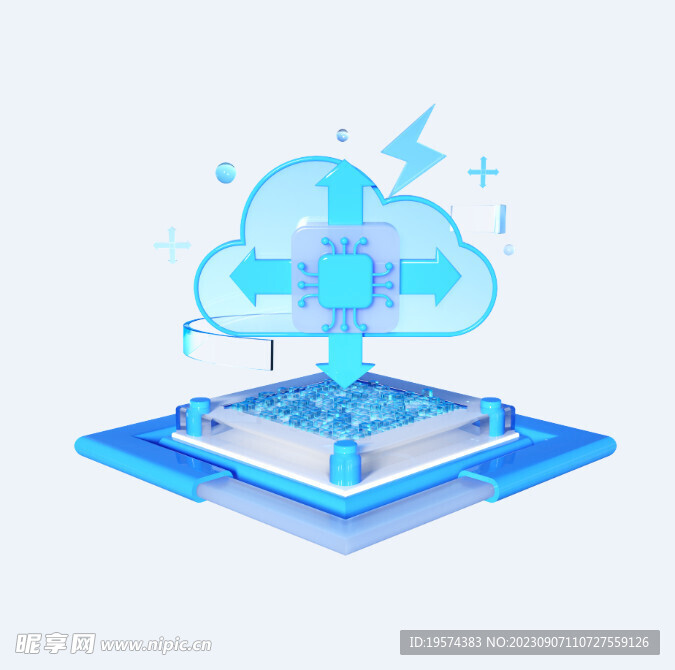 C4D模型 云计算