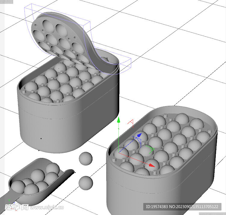 C4D模型 冰盒