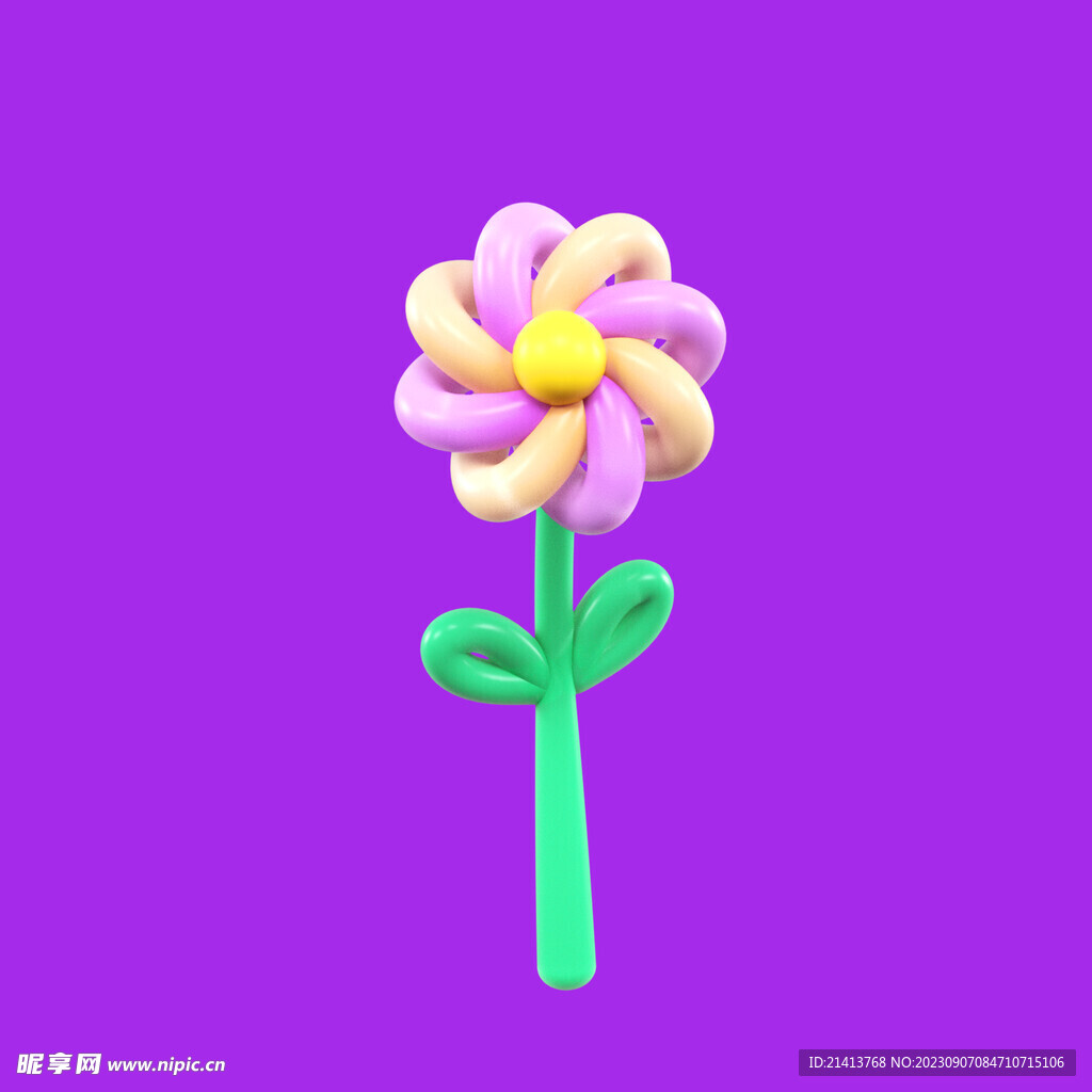 3D气球花 
