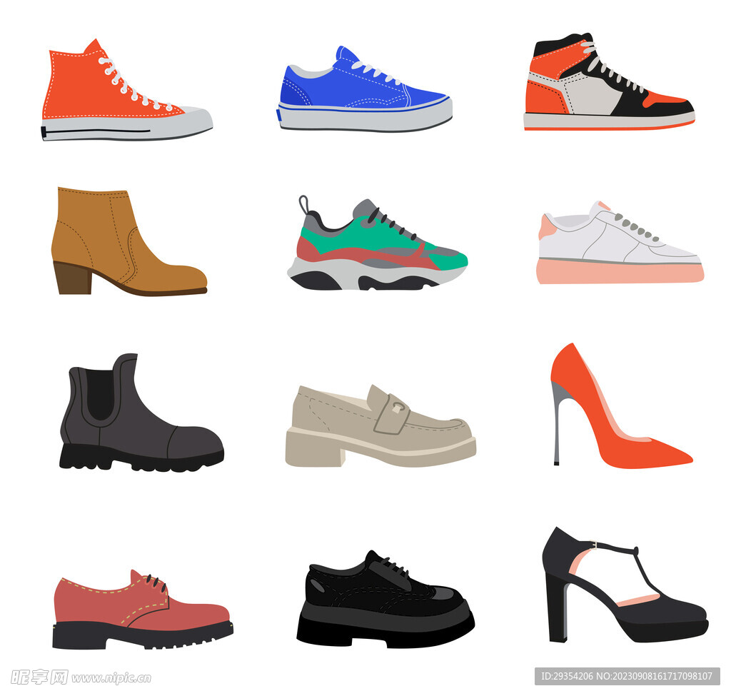 矢量鞋子图片