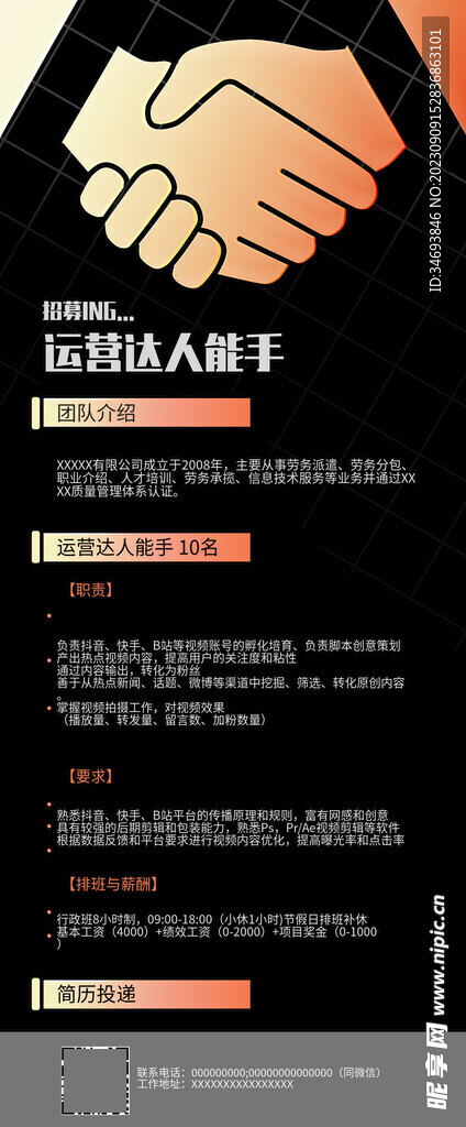 招募运营能人