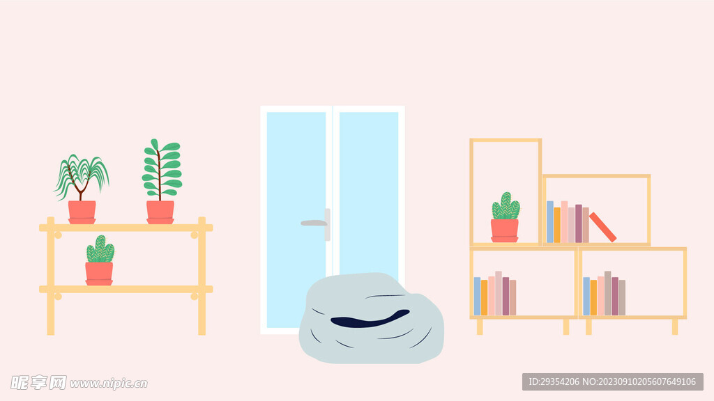 家居插画剪影图片