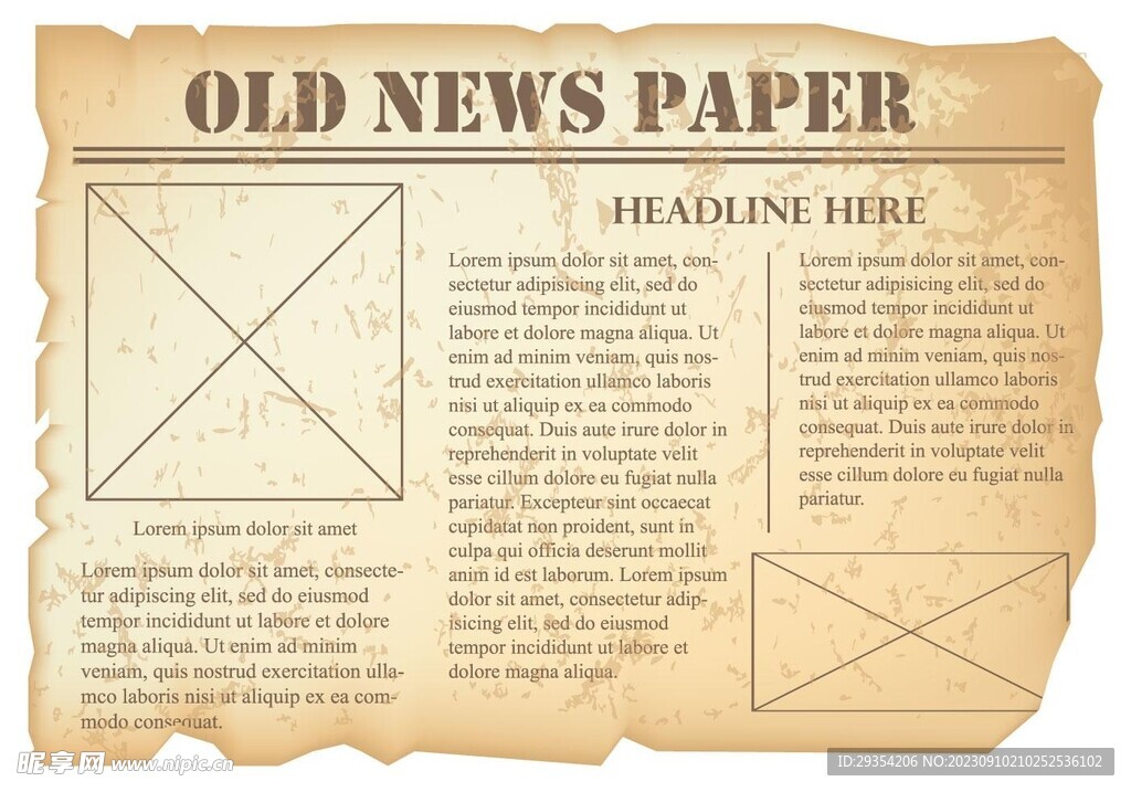 报纸排版模板图片