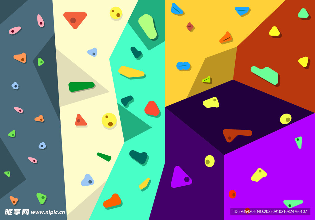 矢量攀岩墙图片