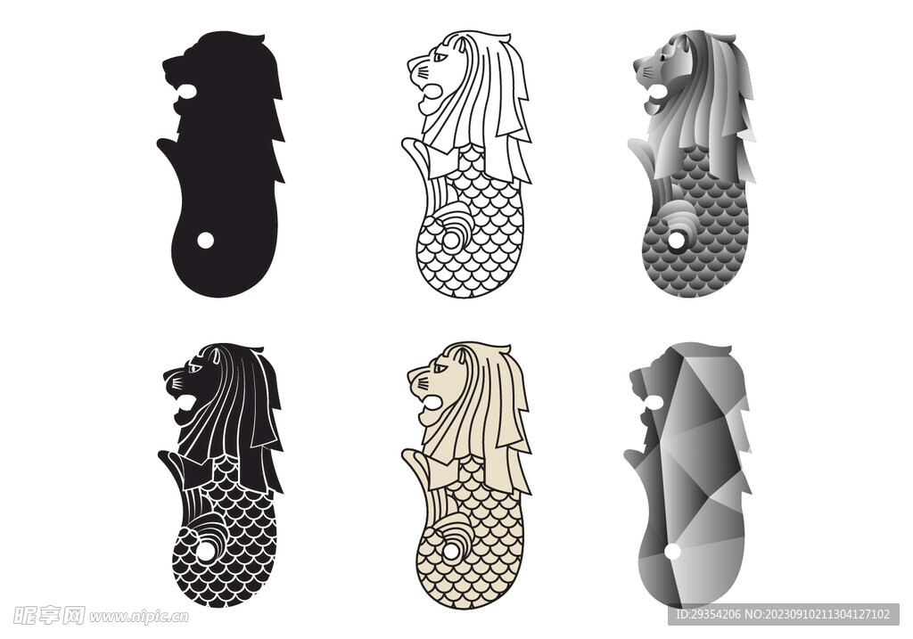 新加坡鱼尾狮图片