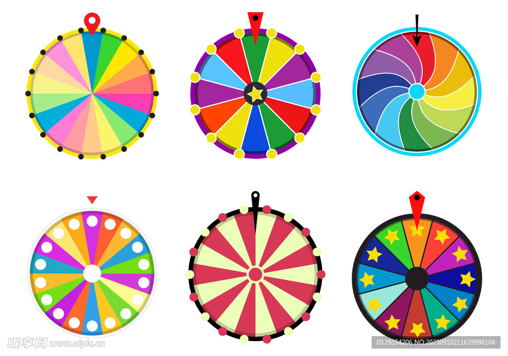 彩色幸运转盘图片