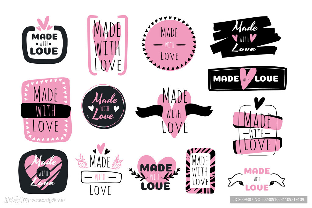 爱情爱心情人节矢量元素