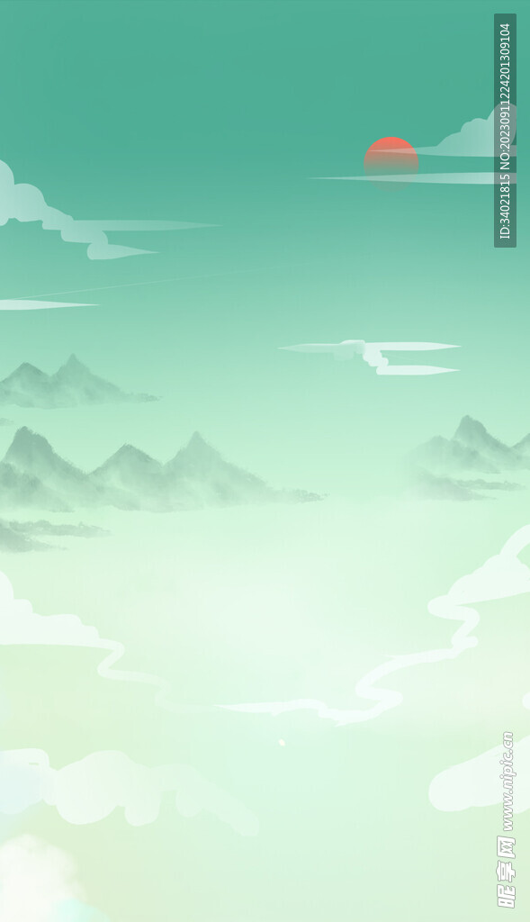 祥云古风国潮春天端午展板背景