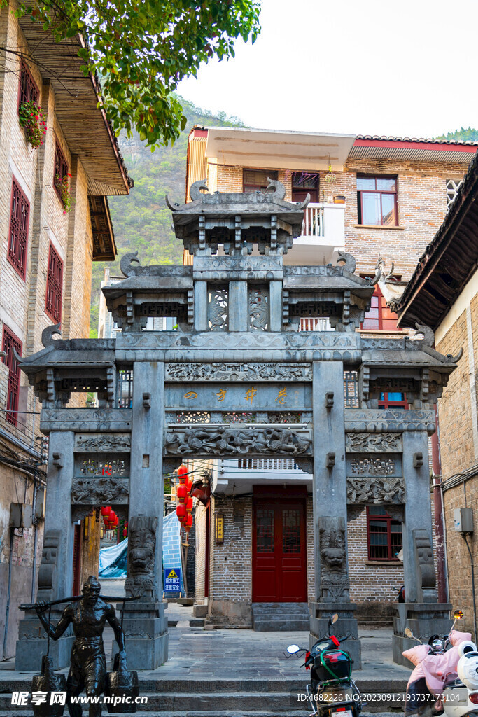 贵州镇远古镇古巷道四方井巷