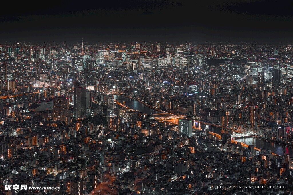 迷人的城市夜景城市建筑